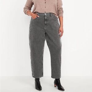 Old Navy, High-Waisted Barrel Ankle Jeans, 10
